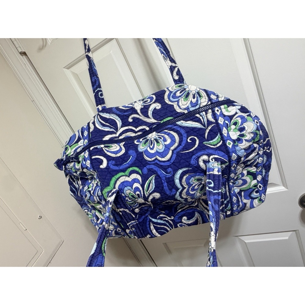 Vera Bradley Small Duffle Bag Mediterranean Blue Floral Retired GUC